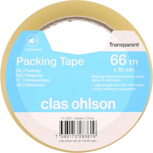 Clas Ohlson Pakketeip Transparent 66mx50mm
