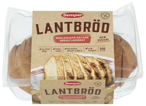 Bilde: © Semper / Kolonial.no Semper Landbrød Glutenfri 300 g