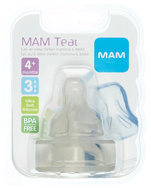 Bilde: © MAM / Kolonial.no MAM Flaskesmokk Fra 4 mnd, 2 stk