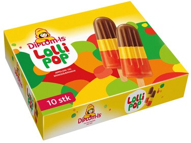 Diplom-Is Lollipop 10 stk, 630 ml