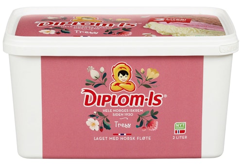 Bilde: © Diplom-Is / Kolonial.no Diplom-Is Fløte-Is Tress 2 l