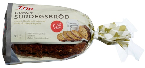 Bilde: © Fria / Kolonial.no Fria Grovbrød med Surdeig Glutenfri, 500 g