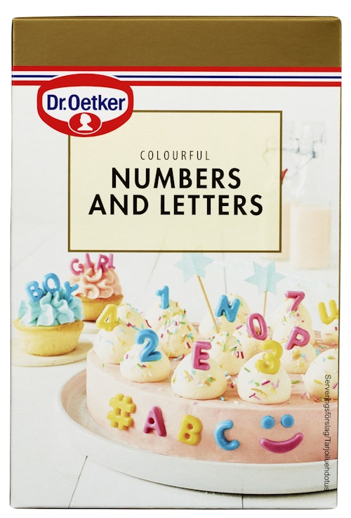 Bilde: © Dr. Oetker / Oda Dr. Oetker Kakepynt Bokstaver og Tall 44 g