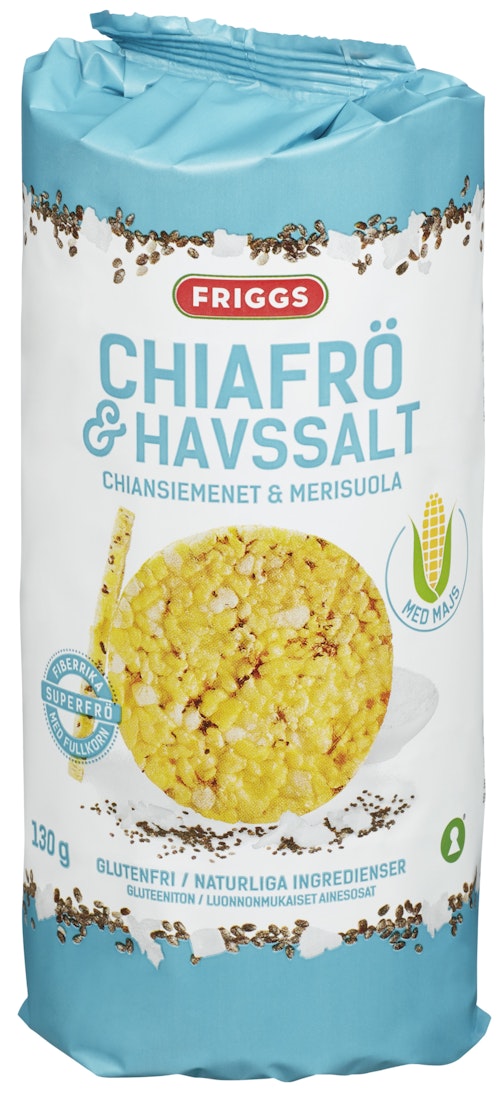 Friggs Maiskaker Chia & Havsalt 130 g