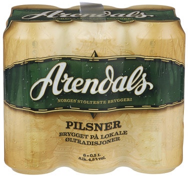 Bilde: © Ringnes / Oda Ringnes Arendals Pilsner 6x0,5l