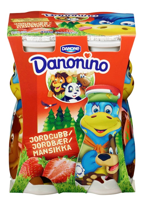 Danonino Danonino Drikkeyoghurt Jordbær 4x100g