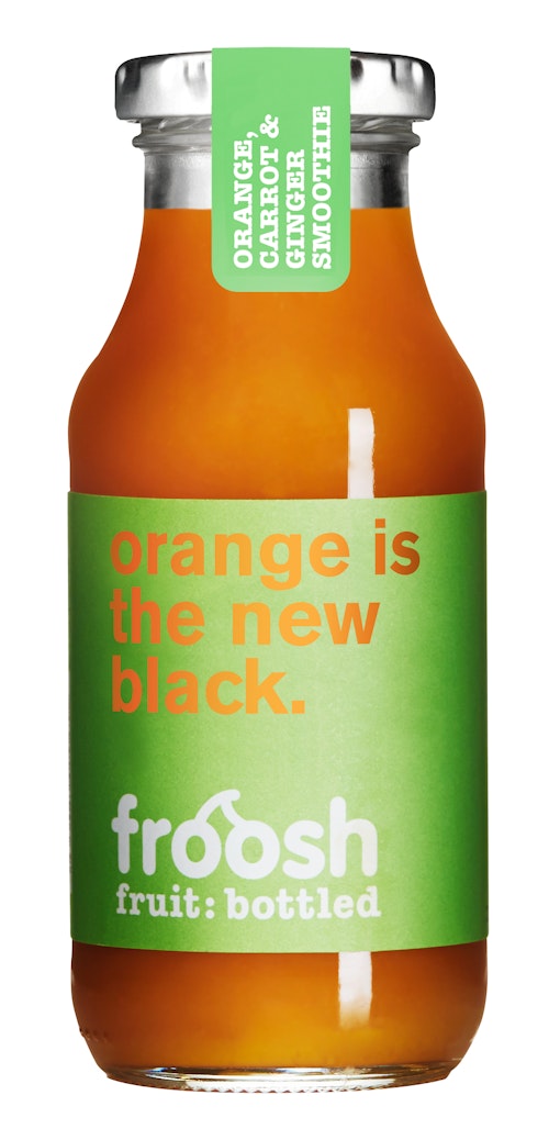 Bilde: © Froosh / Kolonial.no Froosh Smoothie Gulrot & Ingefær 250 ml