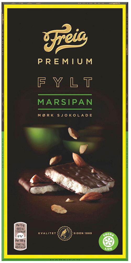 Bilde: © Freia / Kolonial.no Freia Premium Fylt Marsipan 150 g
