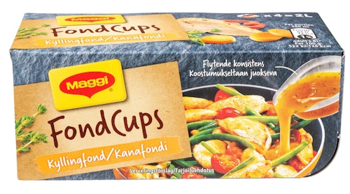 Bilde: © Maggi / Kolonial.no Maggi Fond Cups Kylling 4 stk, 96 g