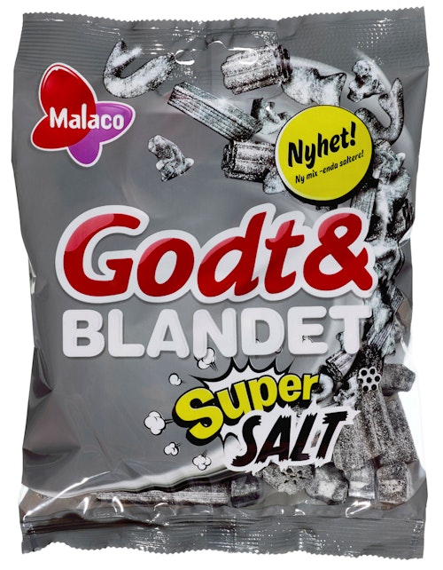 Bilde: © Malaco / Kolonial.no Malaco Godt & Blandet Supersalt 200 g