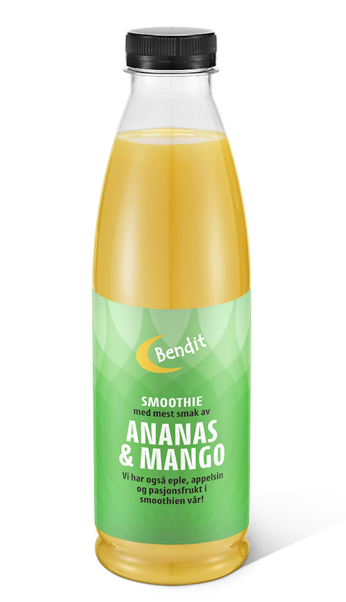 Bilde: © Bama / Kolonial.no Bama Bendit Smoothie Mango & Ananas, 750 ml