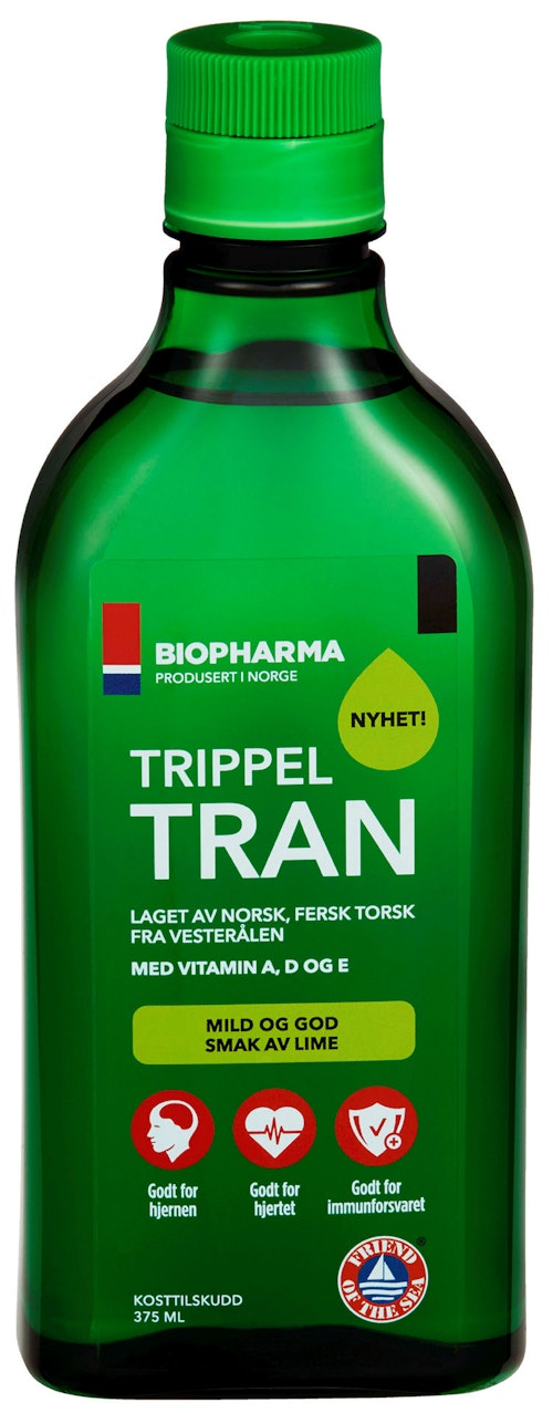 Bilde: © Biopharma / Kolonial.no Biopharma Trippel Tran Lime 375 ml