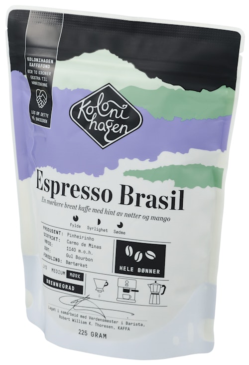 Bilde: © Kolonihagen / Oda Kolonihagen Espresso Brasil Hele Bønner, 225 g
