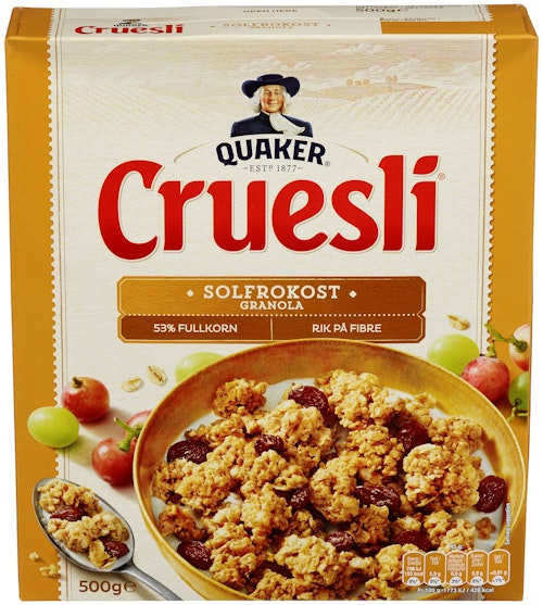 Bilde: © Quaker / Kolonial.no Quaker Crusli Solfrokost 500 g