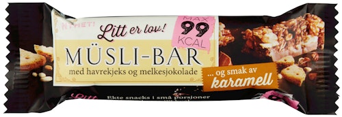 Bilde: © Sørlandschips / Kolonial.no Sørlandschips Max99 Müslibar Havrekjeks & Melkesjokolade, 0,02 kg