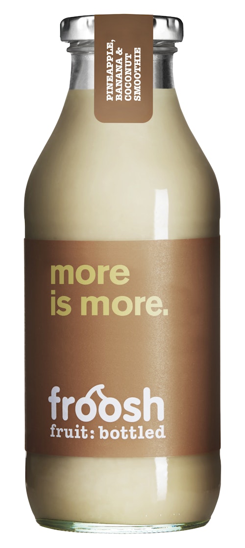 Bilde: © Froosh / Kolonial.no Froosh Smoothie Ananas, Banan & Kokos 750 ml