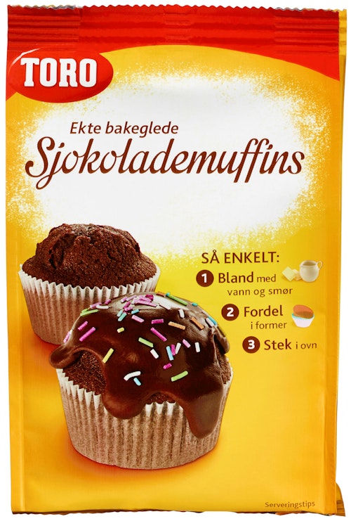 Bilde: © Toro / Kolonial.no Toro Muffins Mix Sjokolade, 340 g