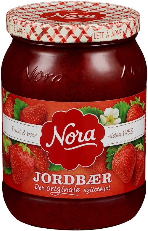 Bilde: © Nora / Kolonial.no Nora Jordbærsyltetøy Originale 800 g