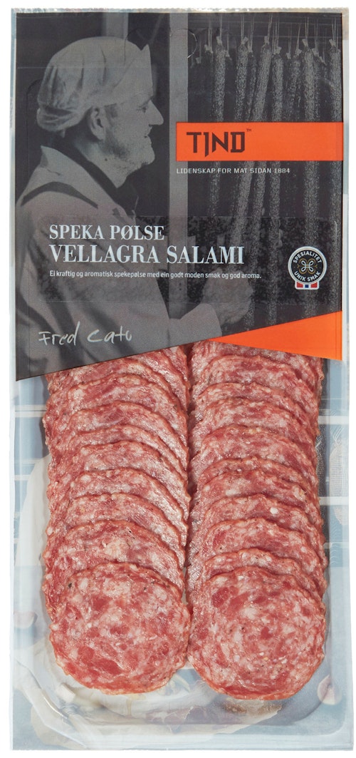Bilde: © TIND / Kolonial.no TIND Vellagret Salamitype 80 g