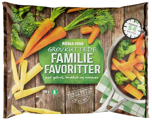Bilde: © REMA 1000 / Kolonial.no REMA 1000 Familiefavoritt Grovkuttet 500 g