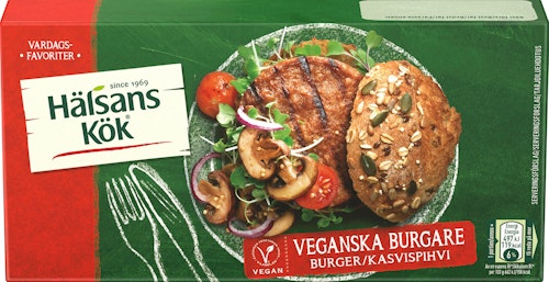 Bilde: © Hälsans Kök / Kolonial.no Hälsans Kök Burgere Vegansk 300 g