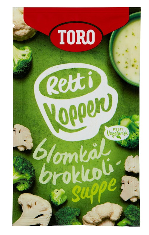Bilde: © Toro / Kolonial.no Toro Blomkål- & Brokkolisuppe Rett i Koppen, 20 g
