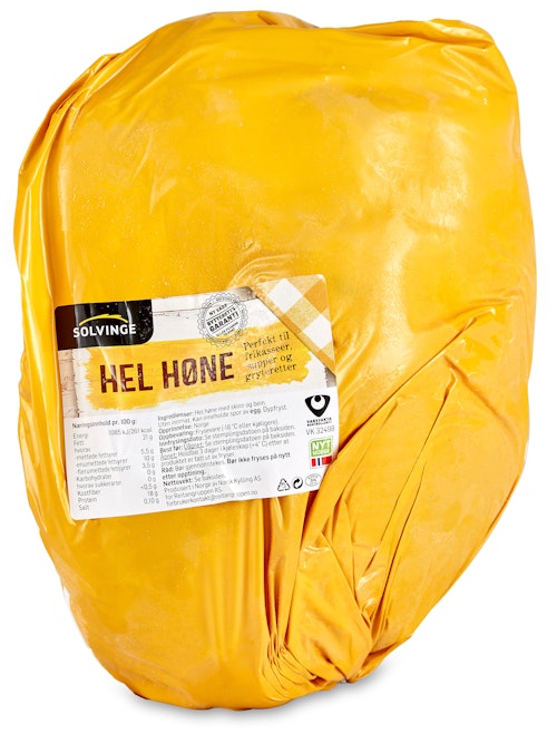 Bilde: © Solvinge / Kolonial.no Solvinge Hel Høne Naturell 2 kg