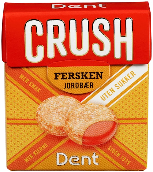Bilde: © Dent / Kolonial.no Dent Crush Fersken 25 g