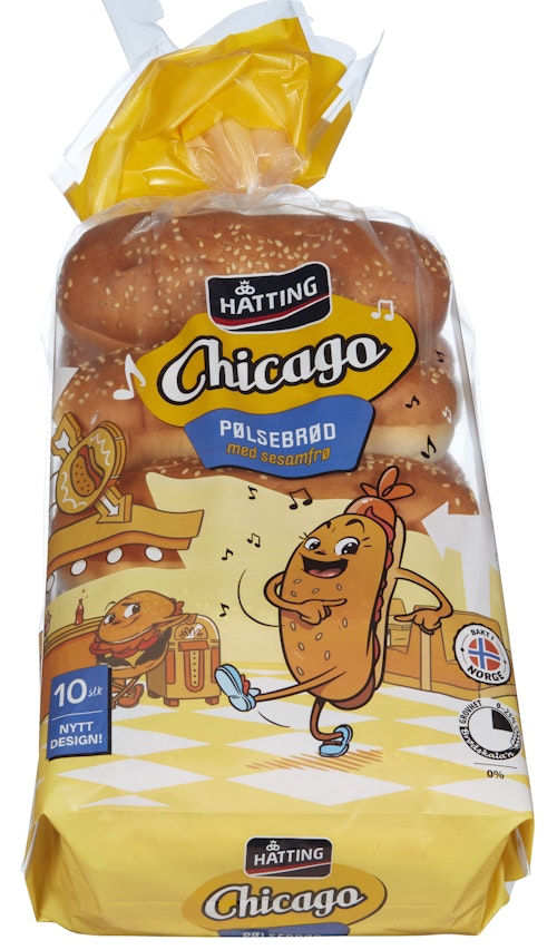 Bilde: © Hatting / Oda Hatting Chicago Pølsebrød 10 stk