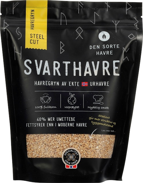 Bilde: © Den Sorte Havre / Oda Den Sorte Havre Havregryn Steel Cut