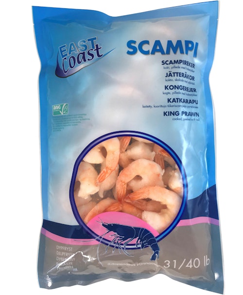 Bilde: © East Coast / Oda East Coast Kokte Reker Vannamei Str 31/40, 400 g