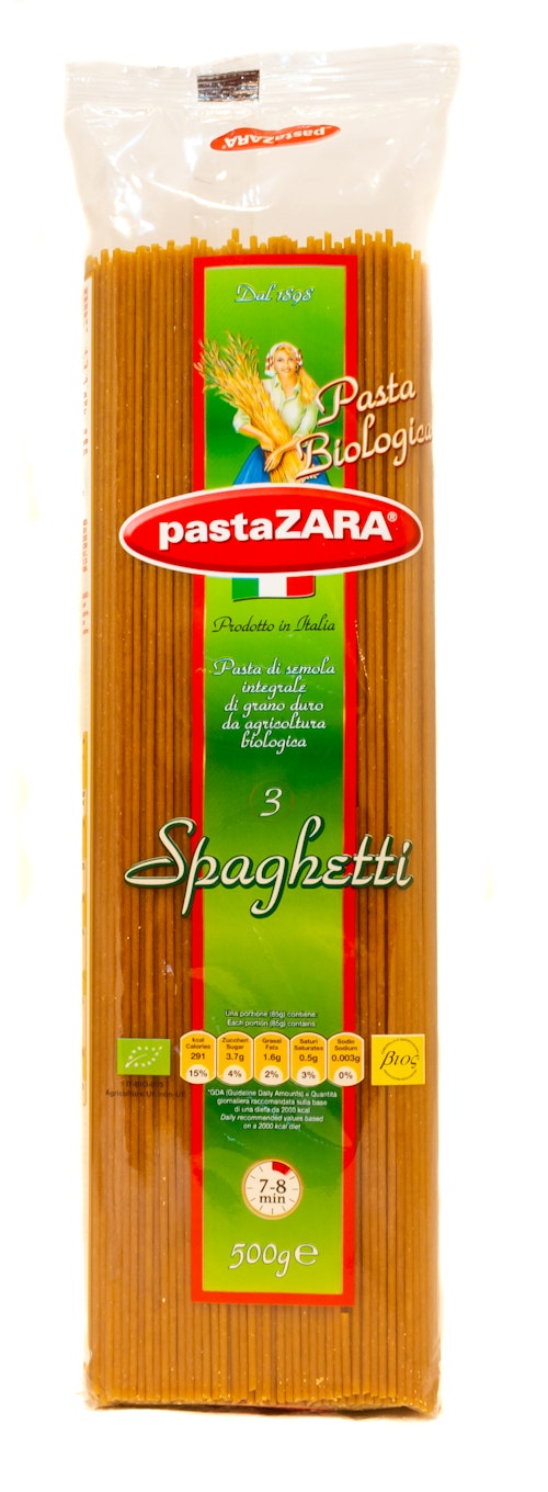Bilde: © Pasta Zara / Oda Pasta Zara Økologisk Fullkorn Spaghetti 500 g