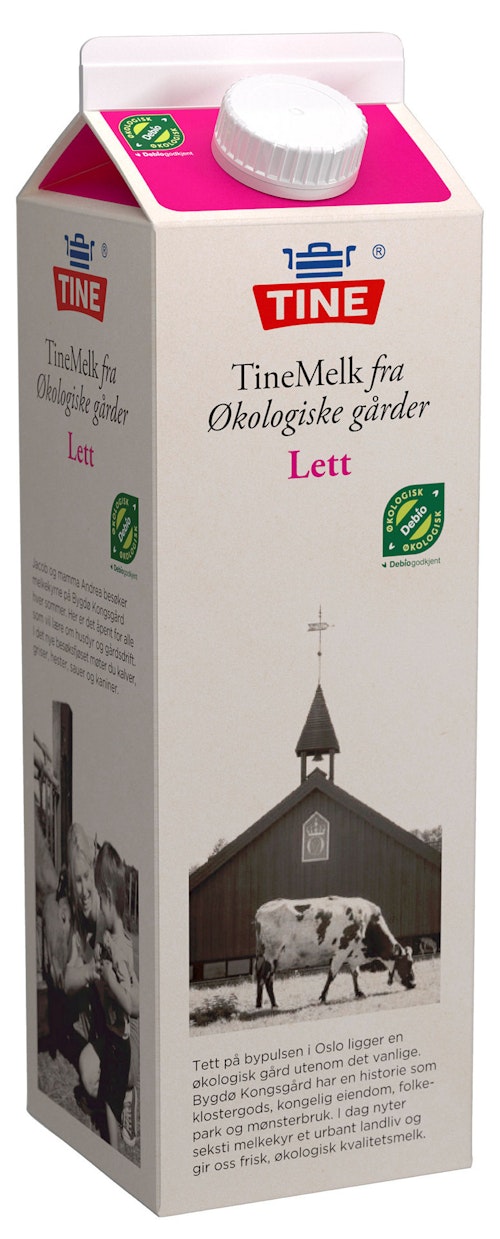 Bilde: © Tine / Kolonial.no Tine TineMelk Økologisk Lett 1,2%, 1 l