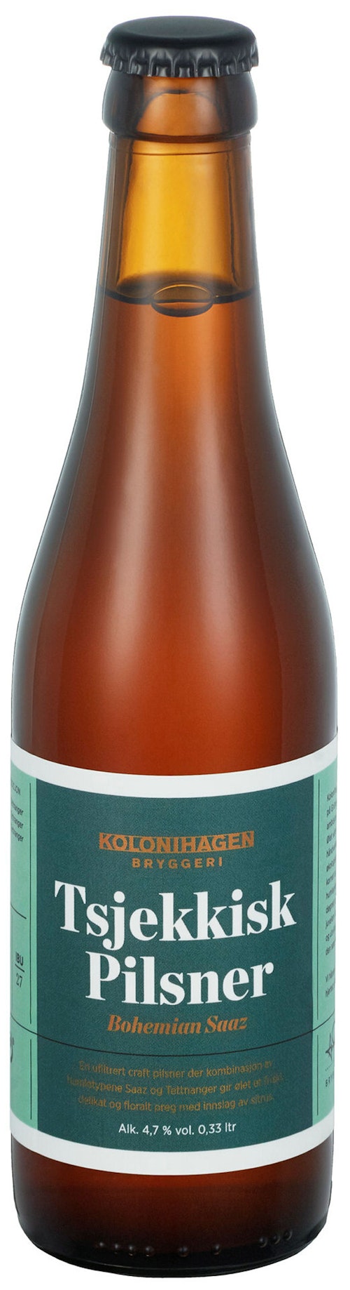 Bilde: © Kolonihagen / Kolonial.no Kolonihagen Tjekkisk Pilsner Saaz 0,33 l