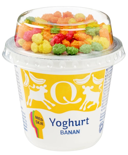 Bilde: © Q-meieriene / Kolonial.no Q-meieriene Q Barneyoghurt Banan 135 g