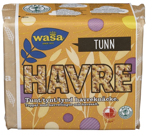 Bilde: © Wasa / Oda Wasa Knekkebrød Tynn Havre