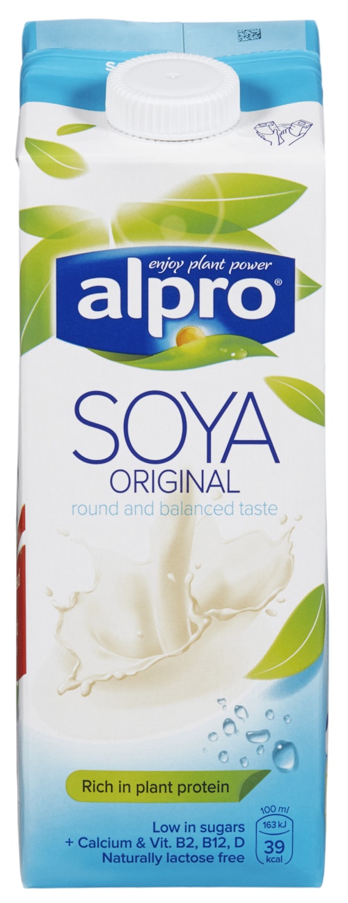 Bilde: © Alpro / Kolonial.no Alpro Soyadrikk Original Med Kalsium, 1 l