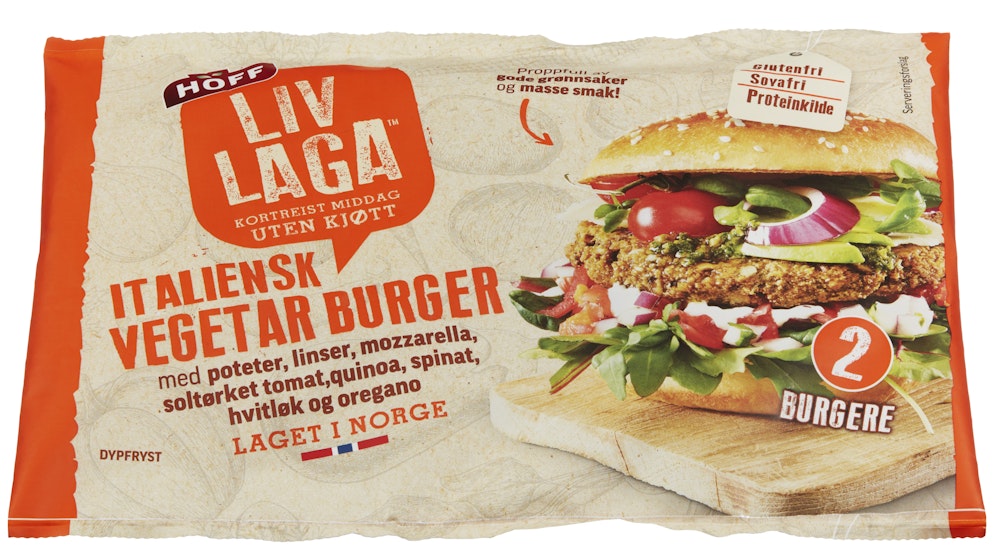 Liv Laga Italiensk Vegetarburger 2 stk