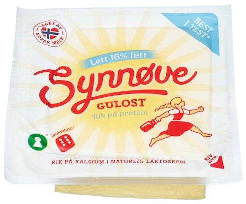 Bilde: © Synnøve / Kolonial.no Synnøve Synnøve Gulost Lett i Bit 16% fett, 450 g