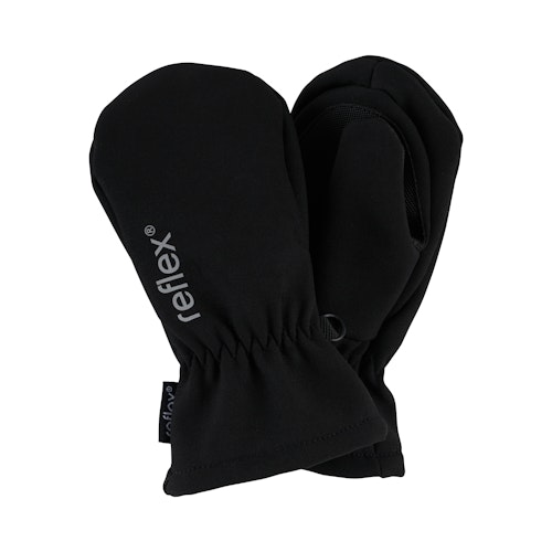 Bilde: © Reflex / Oda Reflex Softshell Votter Svart Størrelse: 2-4 år