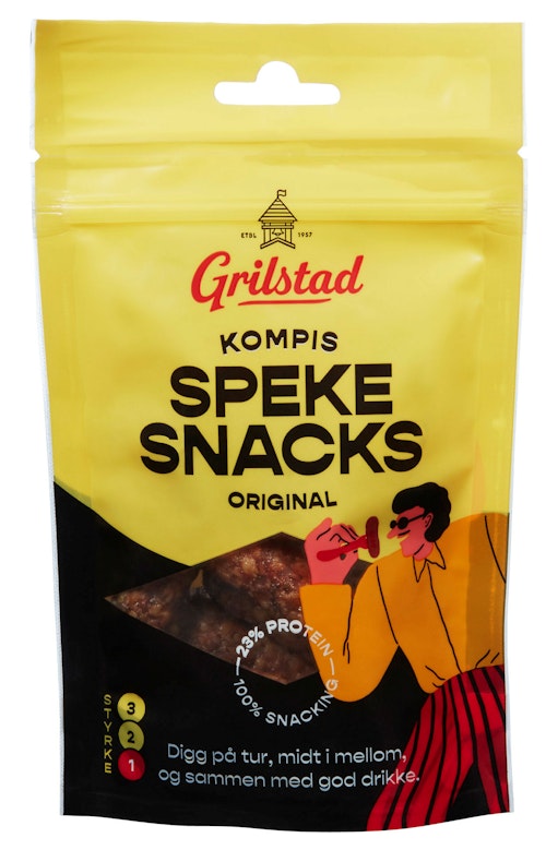 Bilde: © Grilstad / Oda Grilstad Kompis Spekesnacks Original 55 g