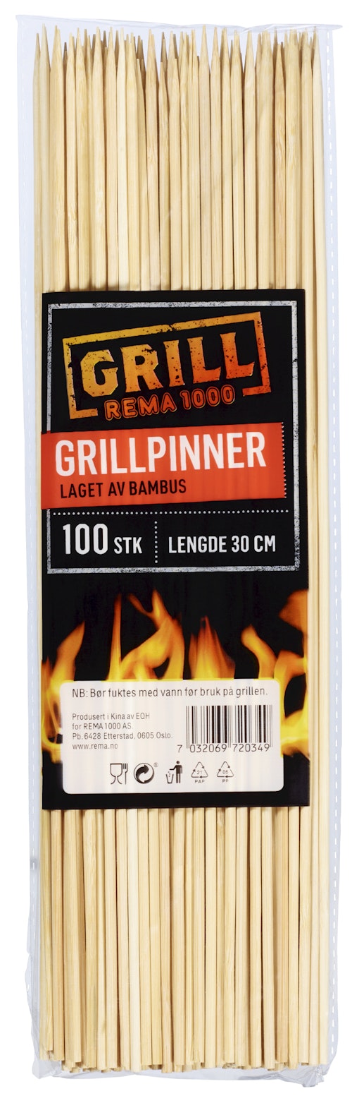 REMA 1000 Grillpinner i Bambus