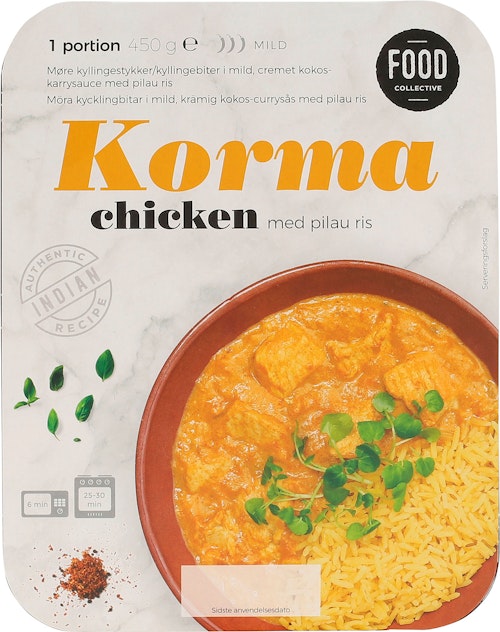 Bilde: © Food Collective / Oda Food Collective Chicken Korma 450 g