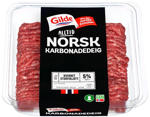 Bilde: © Gilde / Kolonial.no Gilde Karbonadedeig 5% fett, 400 g
