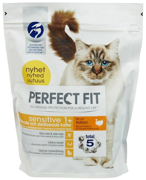Bilde: © Perfect fit / Kolonial.no Perfect fit Kattemat Sensitiv Kalkun 750 g