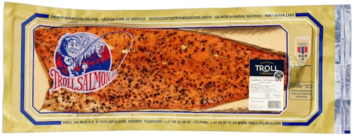 Bilde: © Troll Salmon / Oda Troll Salmon Varmrøkt Pepperlaks Hel Side