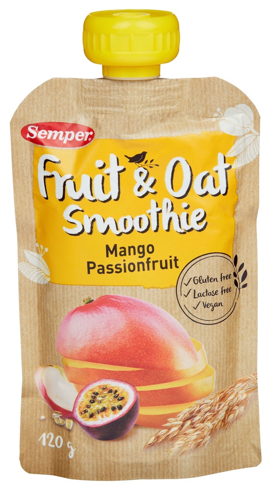 Semper Smoothie Mango & Pasjonsfrukt Glutenfri