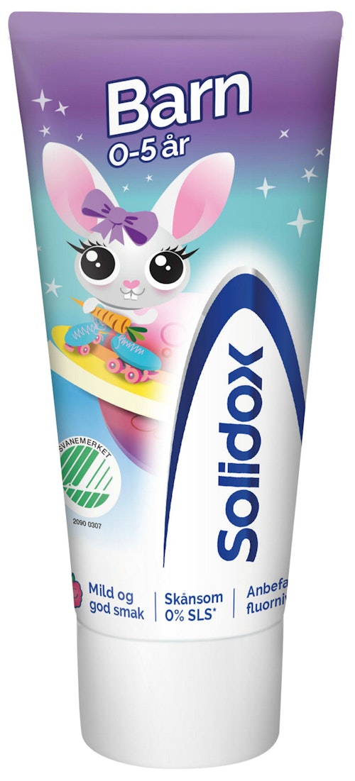Bilde: © Solidox / Oda Solidox Barnetannkrem Assortert design og smak, 0-6 år, 50 ml