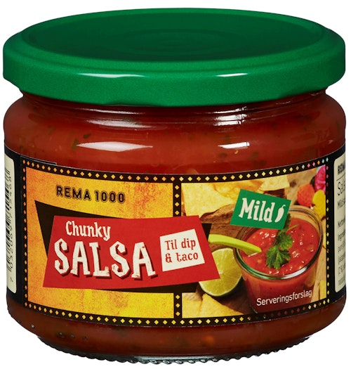 Bilde: © REMA 1000 / Kolonial.no REMA 1000 Salsasaus Chunky Mild, 315 g