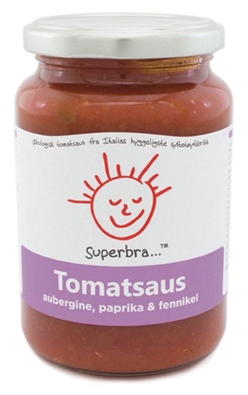 Bilde: © Superbra / Oda Superbra Tomatsaus Aubergine, paprika og fennikel